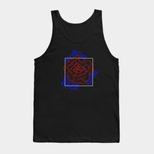 Minimalist Rose Line Art Tank Top